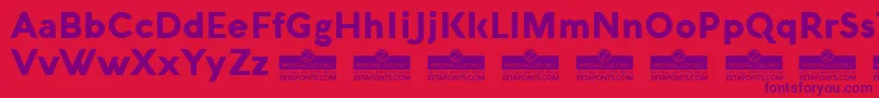 AquawaxBlackTrial Font – Purple Fonts on Red Background