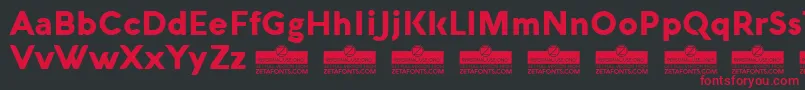 AquawaxBlackTrial Font – Red Fonts on Black Background