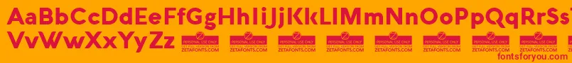 AquawaxBlackTrial Font – Red Fonts on Orange Background