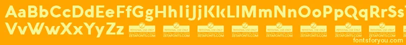 Шрифт AquawaxBlackTrial – жёлтые шрифты на оранжевом фоне