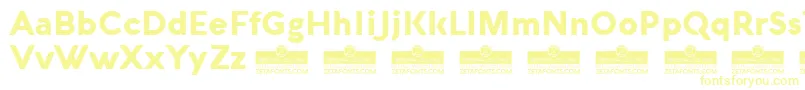 AquawaxBlackTrial-fontti – keltaiset fontit valkoisella taustalla