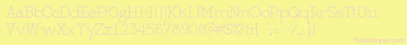 MartellLight Font – Pink Fonts on Yellow Background