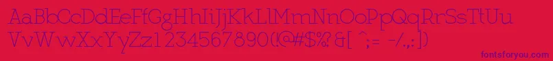 MartellLight Font – Purple Fonts on Red Background