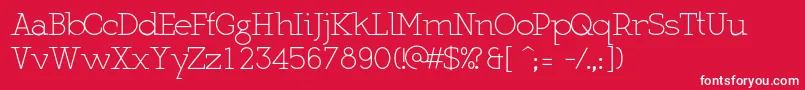 MartellLight Font – White Fonts on Red Background