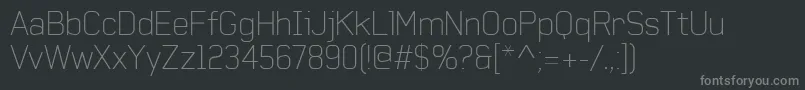 Czcionka BaksheeshThin – szare czcionki na czarnym tle