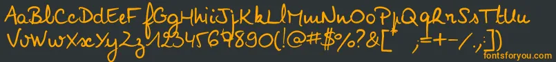 Noemiescript Font – Orange Fonts on Black Background