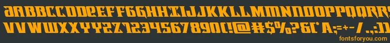 Lifeforceleft Font – Orange Fonts on Black Background