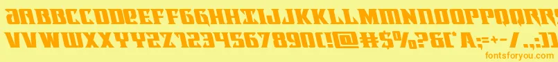 Lifeforceleft Font – Orange Fonts on Yellow Background