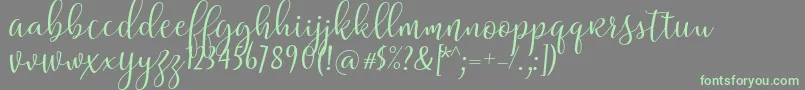 Riztteen Font – Green Fonts on Gray Background