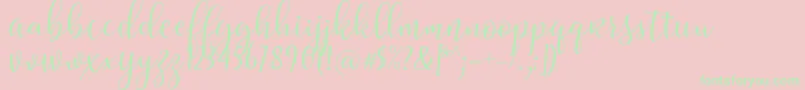 Riztteen Font – Green Fonts on Pink Background