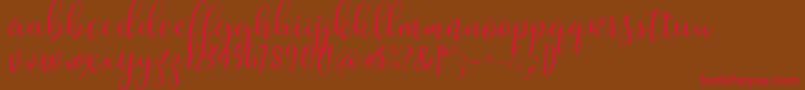 Riztteen Font – Red Fonts on Brown Background