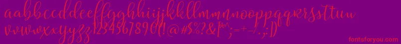 Riztteen Font – Red Fonts on Purple Background