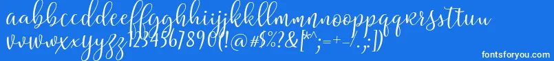 Riztteen Font – White Fonts on Blue Background