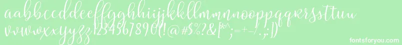 Riztteen Font – White Fonts on Green Background