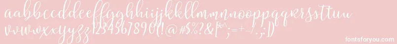 Riztteen Font – White Fonts on Pink Background