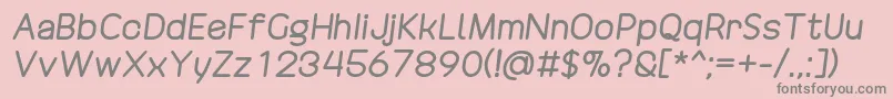 DrakoheartRevofitDoubleDiagonal Font – Gray Fonts on Pink Background