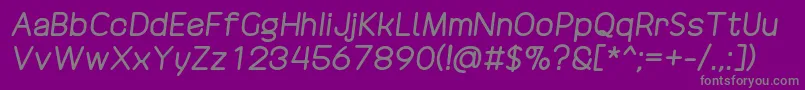 DrakoheartRevofitDoubleDiagonal Font – Gray Fonts on Purple Background