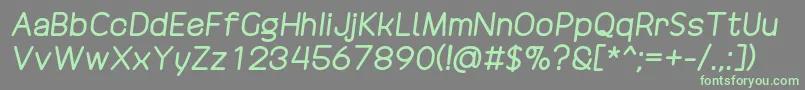 DrakoheartRevofitDoubleDiagonal-Schriftart – Grüne Schriften auf grauem Hintergrund