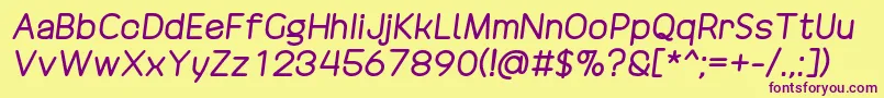 fuente DrakoheartRevofitDoubleDiagonal – Fuentes Moradas Sobre Fondo Amarillo
