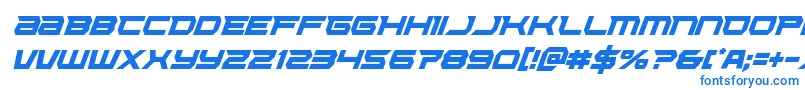フォントLethalforcecondital – 青いフォント