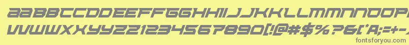 Lethalforcecondital Font – Gray Fonts on Yellow Background