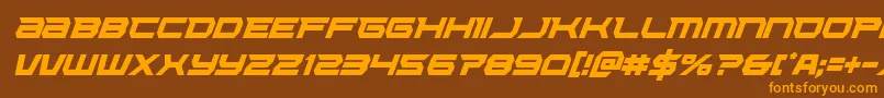 fuente Lethalforcecondital – Fuentes Naranjas Sobre Fondo Marrón