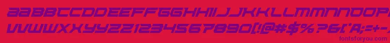 Lethalforcecondital Font – Purple Fonts on Red Background