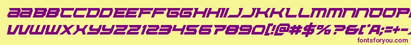 Lethalforcecondital Font – Purple Fonts on Yellow Background