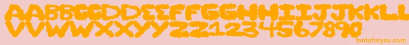 Cloudstorm Font – Orange Fonts on Pink Background