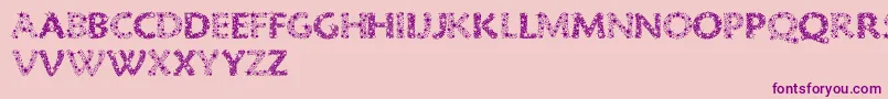 RazzleDazzle-Schriftart – Violette Schriften auf rosa Hintergrund