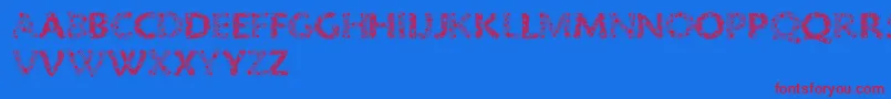 RazzleDazzle Font – Red Fonts on Blue Background