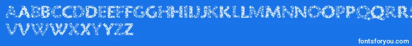 フォントRazzleDazzle – 青い背景に白い文字