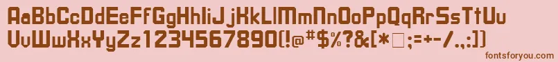 UpsilonMedium Font – Brown Fonts on Pink Background