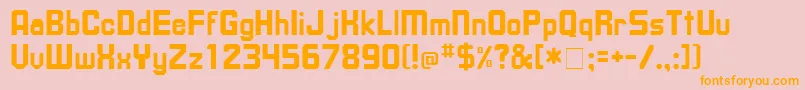 UpsilonMedium Font – Orange Fonts on Pink Background