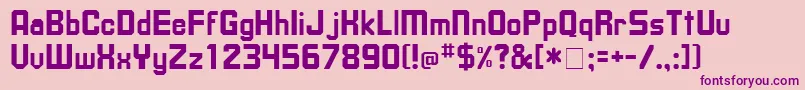 UpsilonMedium Font – Purple Fonts on Pink Background