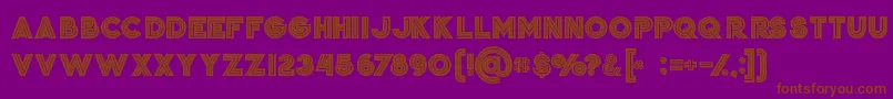 Fonte Jordanboldgrunge – fontes marrons em um fundo roxo