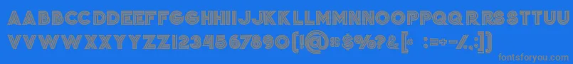 Czcionka Jordanboldgrunge – szare czcionki na niebieskim tle