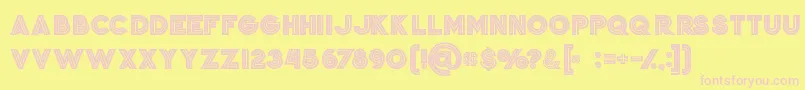 Jordanboldgrunge Font – Pink Fonts on Yellow Background