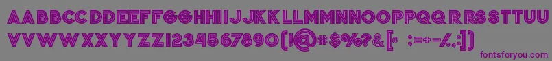 Шрифт Jordanboldgrunge – фиолетовые шрифты на сером фоне