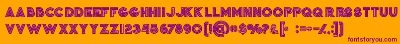 Jordanboldgrunge Font – Purple Fonts on Orange Background