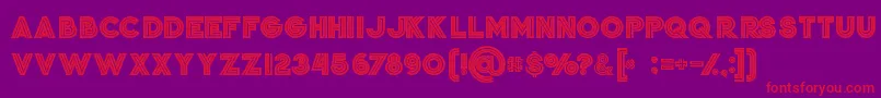 Jordanboldgrunge-Schriftart – Rote Schriften auf violettem Hintergrund
