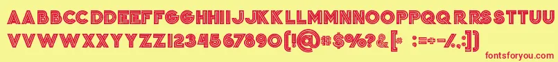 Jordanboldgrunge Font – Red Fonts on Yellow Background