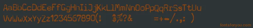 Typewritera602 Font – Brown Fonts on Black Background