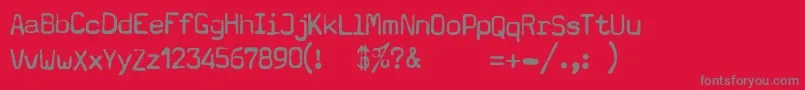 Typewritera602 Font – Gray Fonts on Red Background