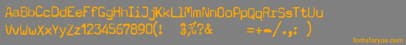 Typewritera602 Font – Orange Fonts on Gray Background
