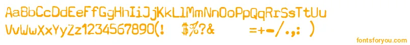 Typewritera602 Font – Orange Fonts on White Background