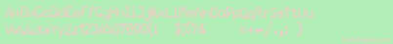 Typewritera602 Font – Pink Fonts on Green Background