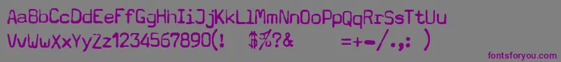 Typewritera602 Font – Purple Fonts on Gray Background