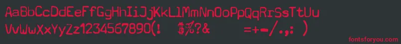 Typewritera602 Font – Red Fonts on Black Background