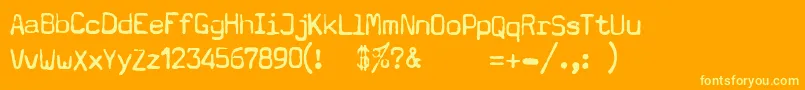 Typewritera602 Font – Yellow Fonts on Orange Background
